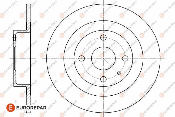 EUROREPAR 1642771280 - Тормозной диск autospares.lv