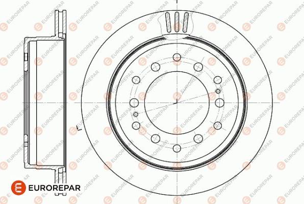 EUROREPAR 1642778180 - Тормозной диск autospares.lv