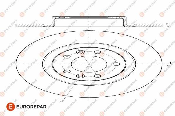 EUROREPAR 1642773580 - Тормозной диск autospares.lv