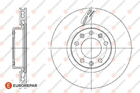 EUROREPAR 1667849980 - Тормозной диск autospares.lv