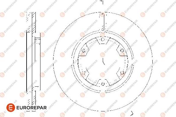 EUROREPAR 1667859980 - Тормозной диск autospares.lv