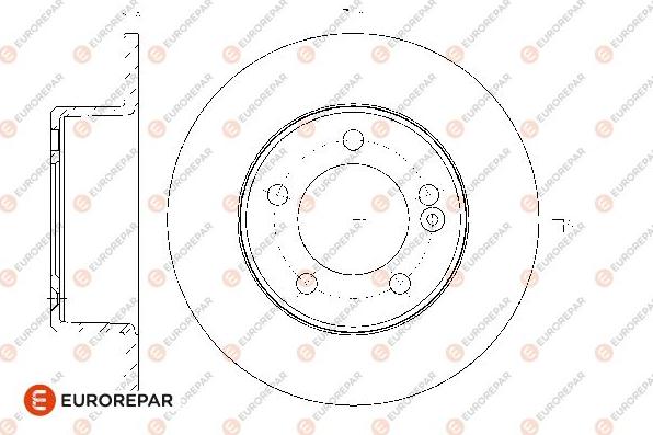 EUROREPAR 1667855080 - Тормозной диск autospares.lv