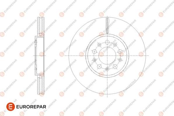 EUROREPAR 1667855380 - Тормозной диск autospares.lv