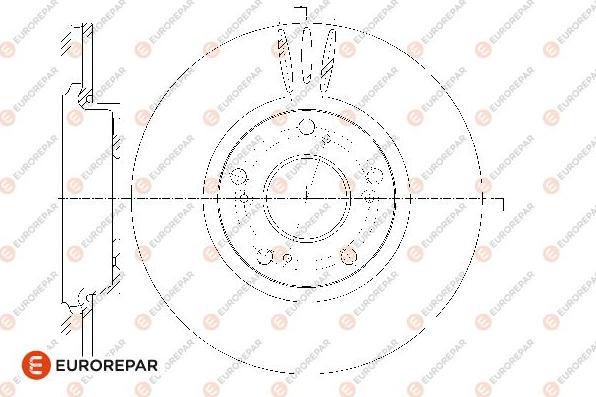 EUROREPAR 1667856980 - Тормозной диск autospares.lv