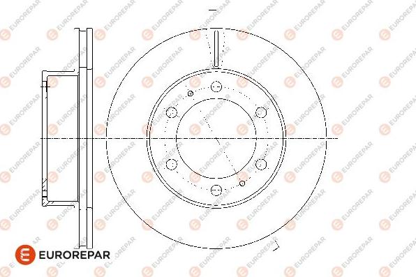 EUROREPAR 1667856580 - Тормозной диск autospares.lv