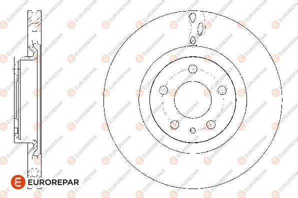 EUROREPAR 1667850580 - Тормозной диск autospares.lv