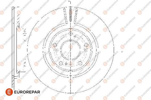 EUROREPAR 1667850680 - Тормозной диск autospares.lv