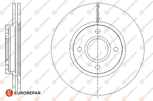 EUROREPAR 1667850280 - Тормозной диск autospares.lv