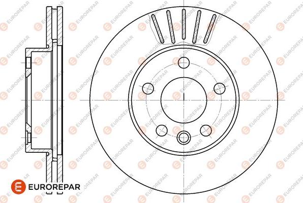 EUROREPAR 1667858680 - Тормозной диск autospares.lv