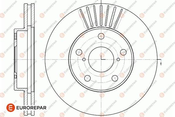 EUROREPAR 1667858080 - Тормозной диск autospares.lv