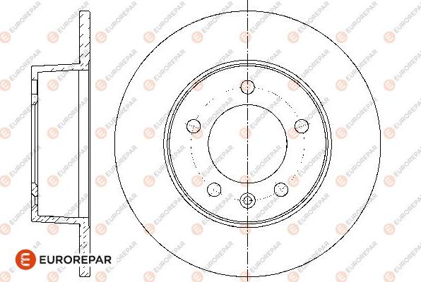 EUROREPAR 1667858180 - Тормозной диск autospares.lv