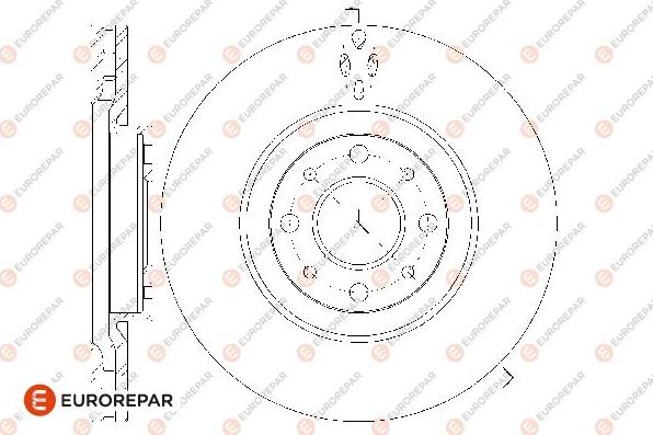 EUROREPAR 1667858380 - Тормозной диск autospares.lv