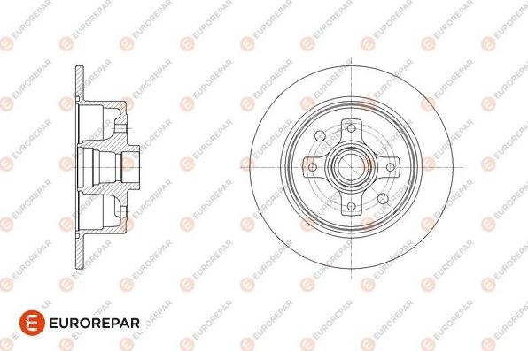 EUROREPAR 1667853980 - Тормозной диск autospares.lv