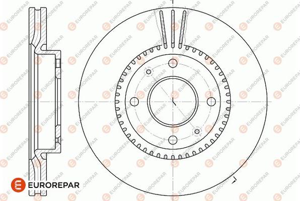 EUROREPAR 1667853180 - Тормозной диск autospares.lv