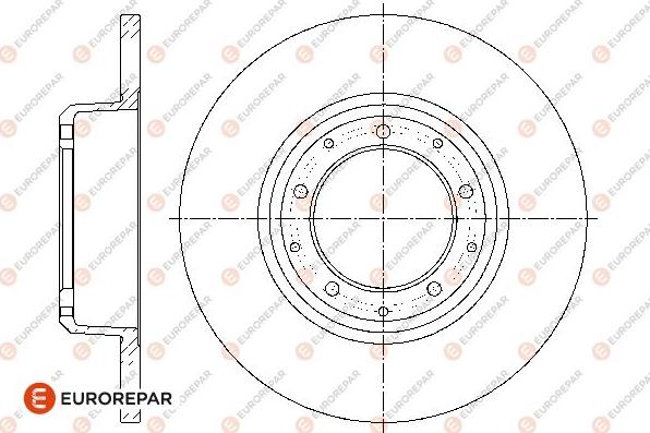 EUROREPAR 1667852280 - Тормозной диск autospares.lv