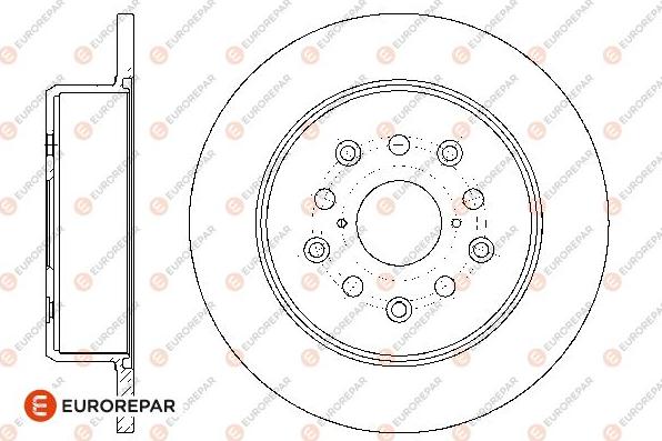 EUROREPAR 1667852780 - Тормозной диск autospares.lv