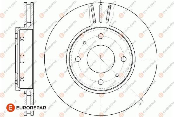 EUROREPAR 1667857980 - Тормозной диск autospares.lv