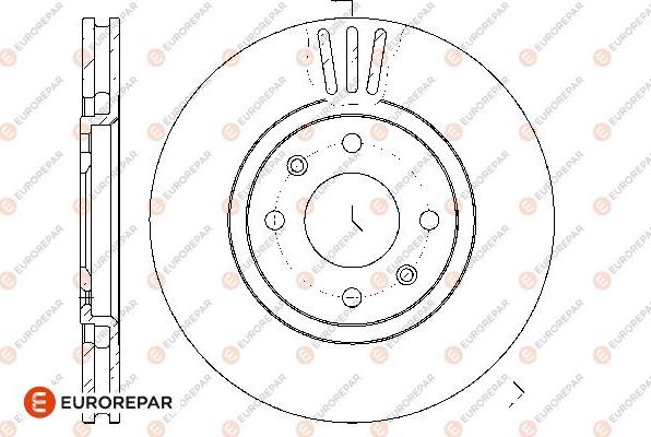 EUROREPAR 1667857180 - Тормозной диск autospares.lv