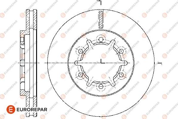 EUROREPAR 1667869880 - Тормозной диск autospares.lv