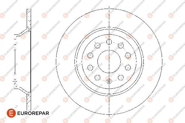 EUROREPAR 1667864980 - Тормозной диск autospares.lv