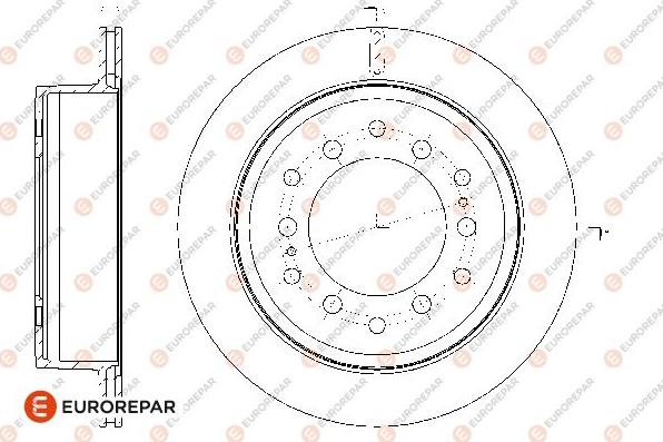 EUROREPAR 1667865580 - Тормозной диск autospares.lv