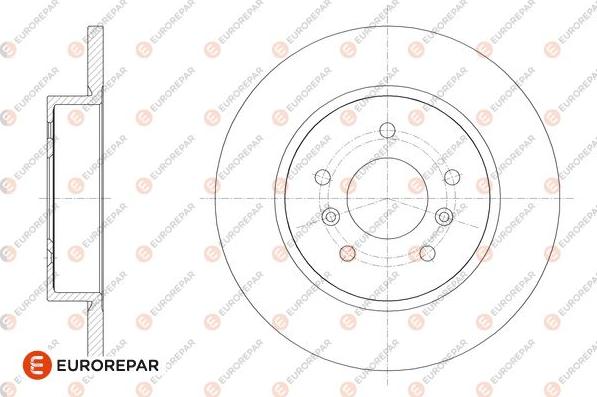 EUROREPAR 1667865180 - Тормозной диск autospares.lv