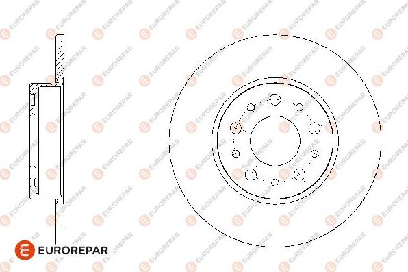 EUROREPAR 1667866480 - Тормозной диск autospares.lv