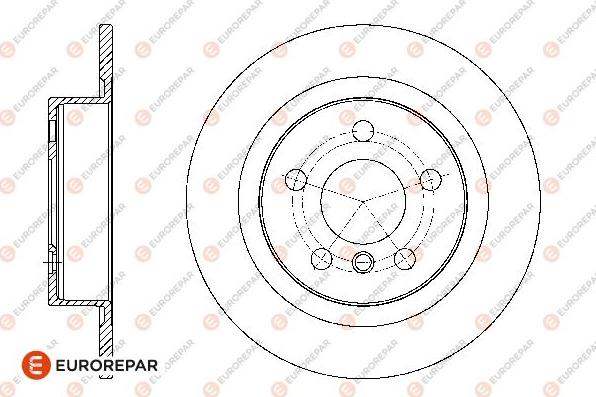 EUROREPAR 1667866280 - Тормозной диск autospares.lv