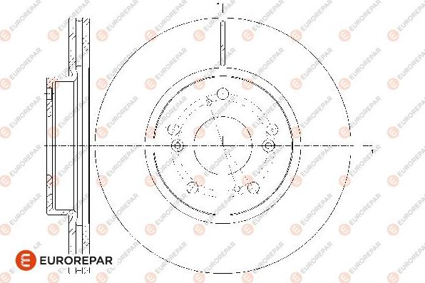 EUROREPAR 1667860980 - Тормозной диск autospares.lv