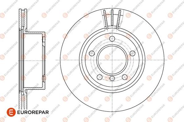 EUROREPAR 1667860180 - Тормозной диск autospares.lv