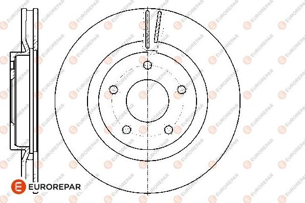 EUROREPAR 1667860380 - Тормозной диск autospares.lv