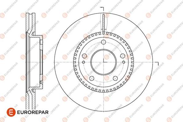 EUROREPAR 1667860280 - Тормозной диск autospares.lv