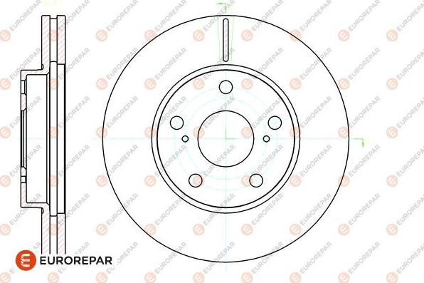 EUROREPAR 1667861380 - Тормозной диск autospares.lv