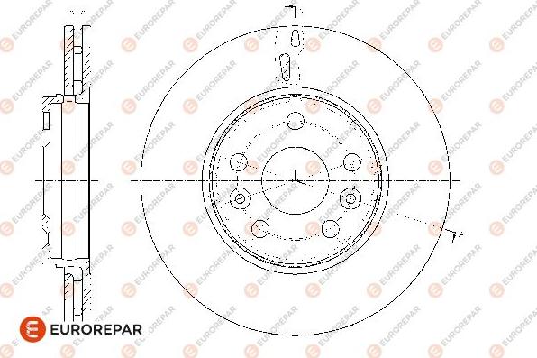 EUROREPAR 1667861780 - Тормозной диск autospares.lv