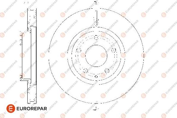 EUROREPAR 1667863680 - Тормозной диск autospares.lv