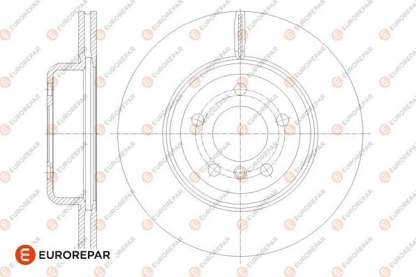 EUROREPAR 1667863880 - Тормозной диск autospares.lv