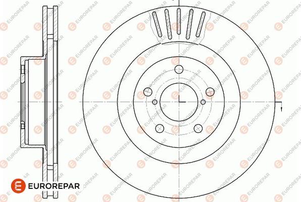 EUROREPAR 1667862480 - Тормозной диск autospares.lv