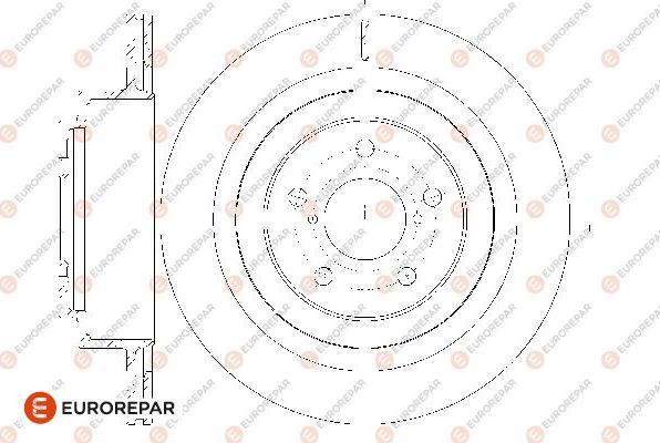 EUROREPAR 1667862580 - Тормозной диск autospares.lv