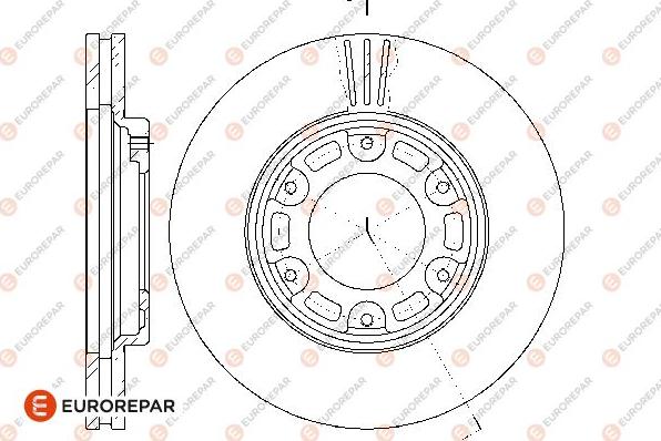 EUROREPAR 1667867480 - Тормозной диск autospares.lv