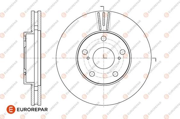 EUROREPAR 1667867580 - Тормозной диск autospares.lv