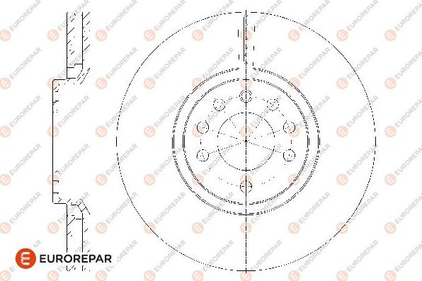 EUROREPAR 1667867180 - Тормозной диск autospares.lv