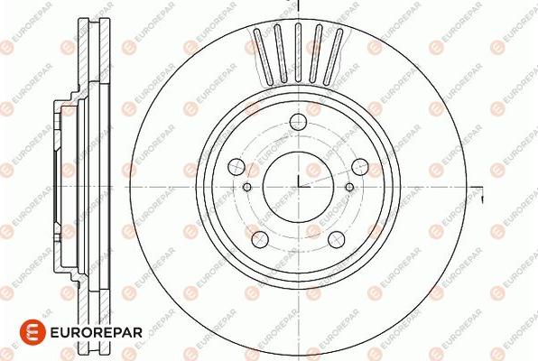 EUROREPAR 1667867780 - Тормозной диск autospares.lv