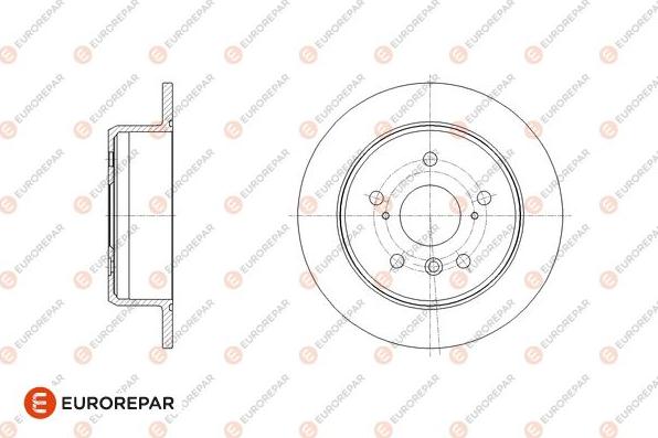 EUROREPAR 1667870480 - Тормозной диск autospares.lv