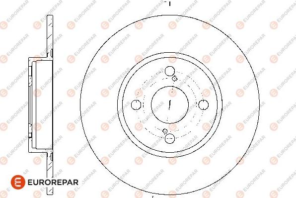 EUROREPAR 1667870380 - Тормозной диск autospares.lv