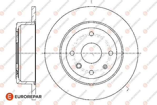 EUROREPAR 1667871180 - Тормозной диск autospares.lv