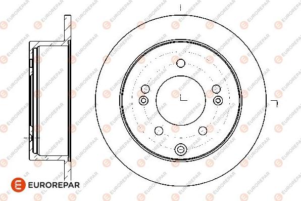 EUROREPAR 1667871780 - Тормозной диск autospares.lv