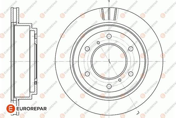 EUROREPAR 1667872380 - Тормозной диск autospares.lv