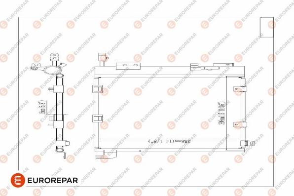 EUROREPAR 1609634080 - Конденсатор кондиционера autospares.lv