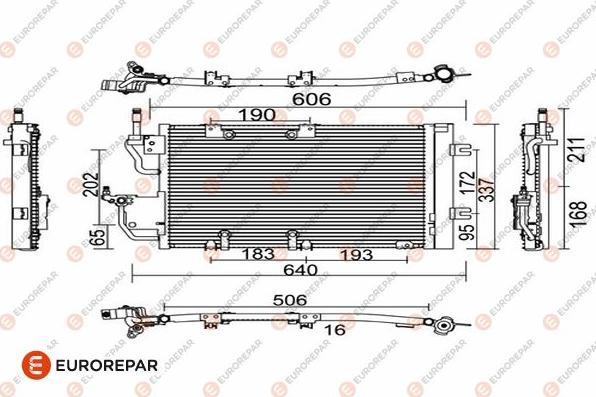 EUROREPAR 1609634380 - Конденсатор кондиционера autospares.lv