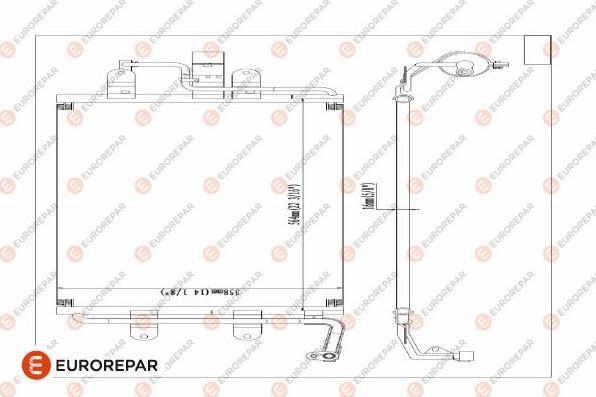 EUROREPAR 1609635680 - Конденсатор кондиционера autospares.lv